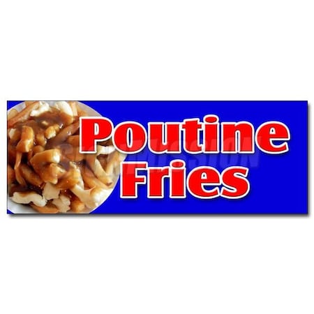 Signmission POUTINE FRIES DECAL sticker french fries fry gravy cheese curds, D-12 Poutine Fries D-12 Poutine Fries